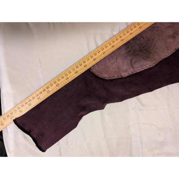 Equissentials Womens 24/27 Full Seat Deerskin Riding Tights Breeches Purple - Picture 5 of 10